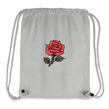L’amour des roses - Sac à cordon recyclé Stanley/Stella - gris chiné - Devant