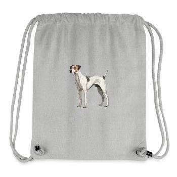 Lévrier chien animal - Sac à cordon recyclé Stanley/Stella - gris chiné - Devant