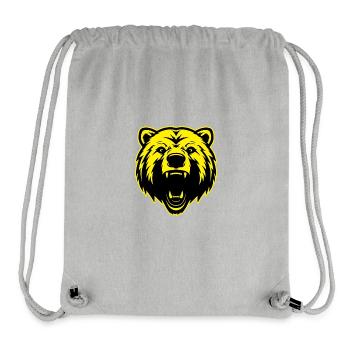 Bear Animal Portrait - Stanley/Stella Recycled Gym Bag - heather grey - Front