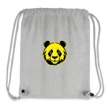 Panda Animal Portrait - Stanley/Stella Recycled Gym Bag - heather grey - Front