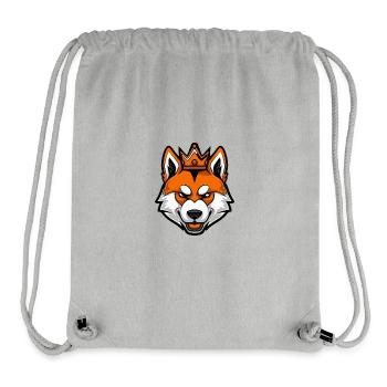 Akita Dog Crown - Stanley/Stella Recycled Gym Bag - heather grey - Front