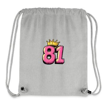 81 Zahl Krone - Stanley/Stella recycelter Gym Bag - Grau meliert - Vorne