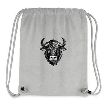 Bull Head Taurus - Stanley/Stella Recycled Gym Bag - heather grey - Front