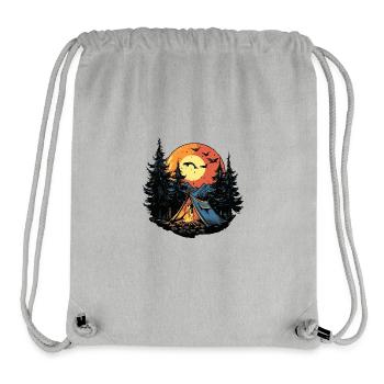 Tente de camping forêt - Sac à cordon recyclé Stanley/Stella - gris chiné - Devant