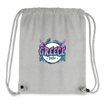 Vacances Grèce 2024 - Sac à cordon recyclé Stanley/Stella - gris chiné - Devant