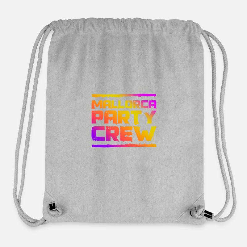 Mallorca Party Crew Coloré - Sac à cordon recyclé Stanley/Stella - gris chiné