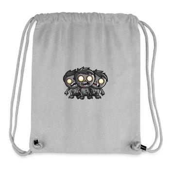 Zombies Halloween Mignon Bébé - Sac à cordon recyclé Stanley/Stella - gris chiné - Devant