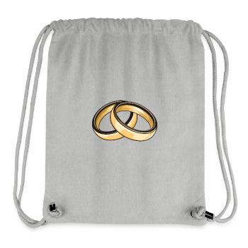 Eheringe Hochzeit - Stanley/Stella recycelter Gym Bag - Grau meliert - Vorne