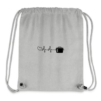 kochtopf Puls Herzschlag - Stanley/Stella recycelter Gym Bag - Grau meliert - Vorne