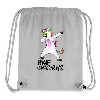 Logo Rave Unicorns Black Text - Stanley/Stella Recycled Gym Bag - heather grey - Front