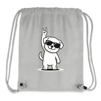 Rockin' Dog - Stanley/Stella recycelter Gym Bag - Grau meliert - Vorne
