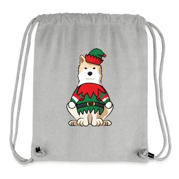Hokkaido Hund Elf Kostüm Entzückende Weihnachten Oufit - Stanley/Stella recycelter Gym Bag - Grau meliert - Vorne