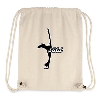 Süld - Nordsee Insel der Schönen und Reichen Sylt - Stanley/Stella recycelter Gym Bag - Naturweiß - Vorne