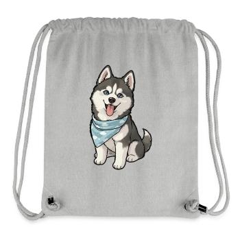 Husky joie bandana ciel - Sac à cordon recyclé Stanley/Stella - gris chiné - Devant
