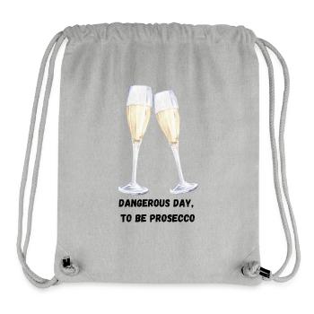 Prosecco Gläser - Stanley/Stella recycelter Gym Bag - Grau meliert - Vorne
