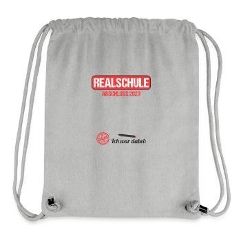 Realschule Gästebuch Realschulabschluss 2023 - Stanley/Stella recycelter Gym Bag - Grau meliert - Vorne