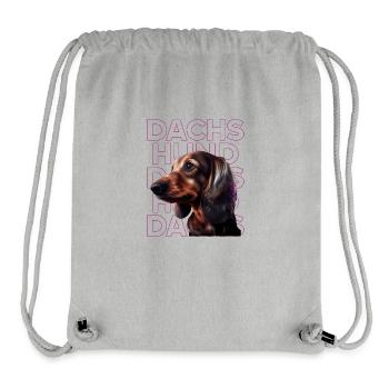 Rauhaardackel Dachshund Hund Hunde Welpe Dackel - Stanley/Stella recycelter Gym Bag - Grau meliert - Vorne