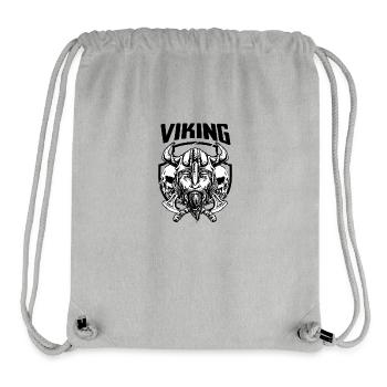 Viking - Vikings - Norvège - Berserker - noir - Sac à cordon recyclé Stanley/Stella - gris chiné - Devant