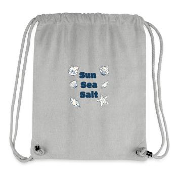 Sun Sea Salt Beach Ocean Coastal Summer Design - Sac à cordon recyclé Stanley/Stella - gris chiné - Devant