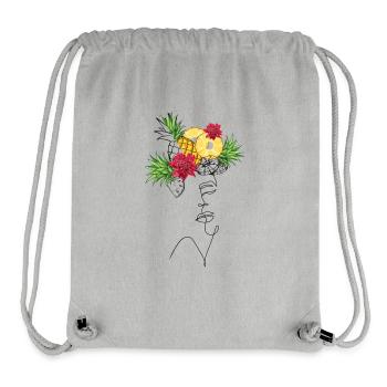 Pineapple Lady Lineart - Stanley/Stella Recycled Gym Bag - heather grey - Front