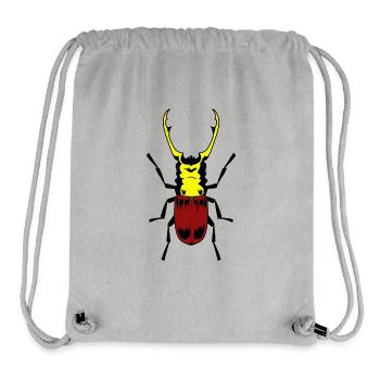 Hirschkäfer Insekt Insekten - Stanley/Stella recycelter Gym Bag - Grau meliert - Vorne