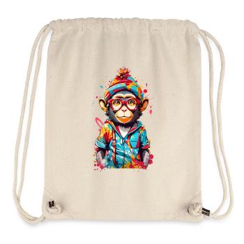 Coole Affe - Stanley/Stella recycelter Gym Bag - Naturweiß - Vorne