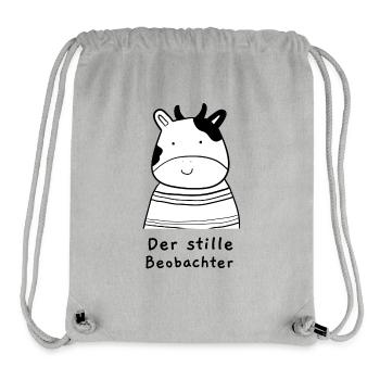 The silent observer - Stanley/Stella Recycled Gym Bag - heather grey - Front