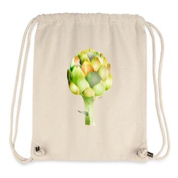 Artischocke in frischen Grüntönen als Gemüsemotiv - Stanley/Stella recycelter Gym Bag - Naturweiß - Vorne