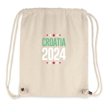 Jours fériés Croatie 2024 - Sac à cordon recyclé Stanley/Stella - blanc naturel - Devant