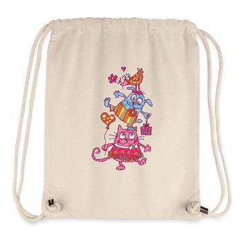 Happy Birthday Cat - Stanley/Stella Recycled Gym Bag - natural - Front