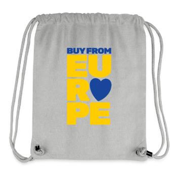 Acheter en Europe, soutenir le made européen, cœur de l’UE - Sac à cordon recyclé Stanley/Stella - gris chiné - Devant