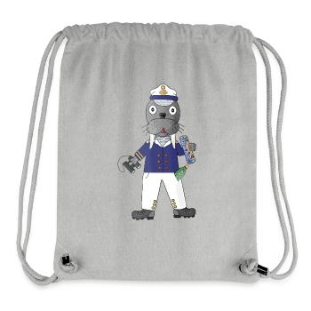 Walrus Ahoy of the Captains of the World's Oceans - Stanley/Stella Recycled Gym Bag - heather grey - Front