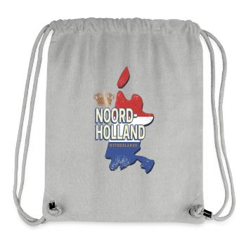 North Holland Netherlands Map Holland Souvenir - Stanley/Stella Recycled Gym Bag - heather grey - Front
