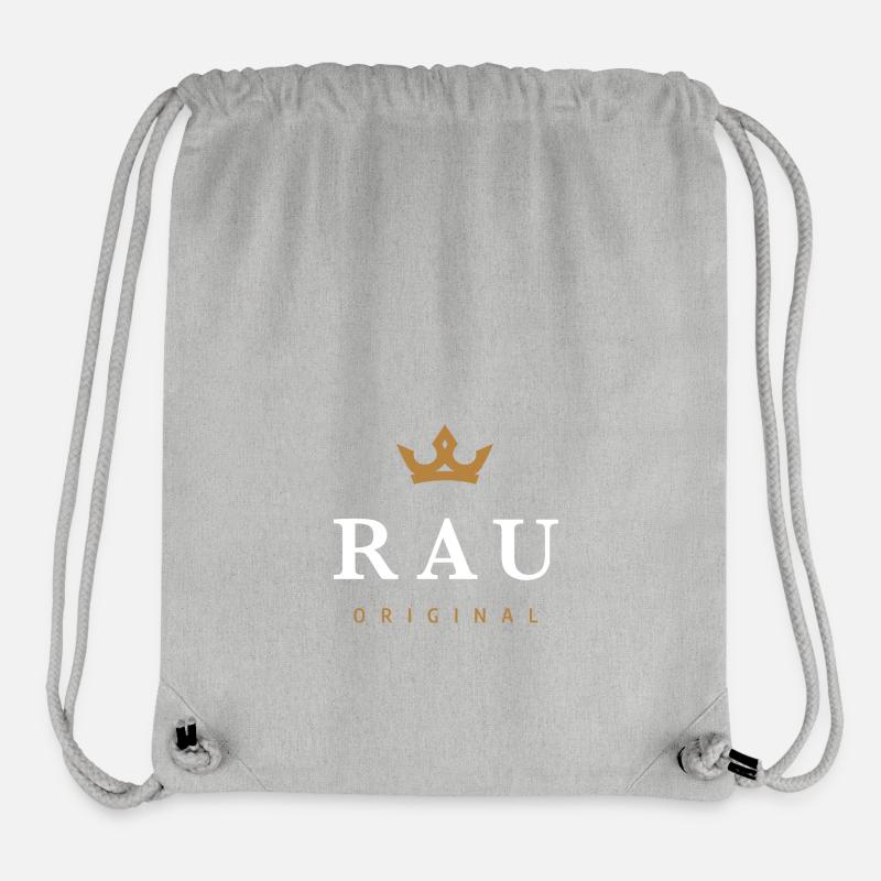 Logo original de la famille Rau - Sac à cordon recyclé Stanley/Stella - gris chiné