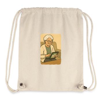 Mamie Karin - Sac à cordon recyclé Stanley/Stella - blanc naturel - Devant
