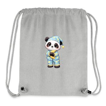 Süßer Panda im Schlafanzug – Niedliches Sternen-De - Stanley/Stella recycelter Gym Bag - Grau meliert - Vorne