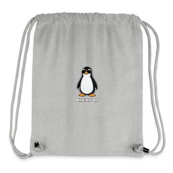 Penguin Nihilism in Black - Stanley/Stella Recycled Gym Bag - heather grey - Front