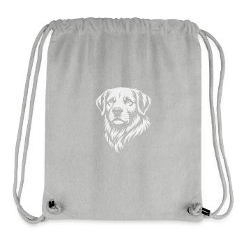 Labrador head in vector tattoo style - Stanley/Stella Recycled Gym Bag - heather grey - Front