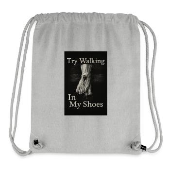 Try Walking In My Shoes - Stanley/Stella Recycled Gym Bag - heather grey - Front