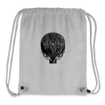 Vintage Hot Air Balloon Fan Design - Stanley/Stella Recycled Gym Bag - heather grey - Front