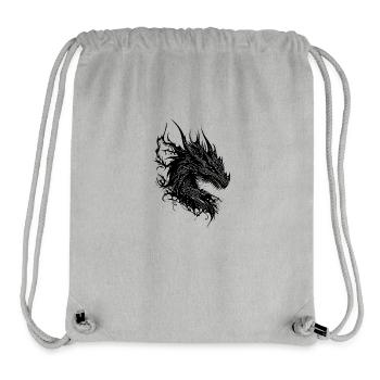 Dragon maléfique en robe vintage à échelle naturelle - Sac à cordon recyclé Stanley/Stella - gris chiné - Devant