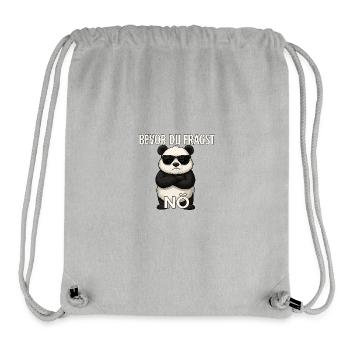 Before you ask: Nope – Funny Panda T-Shirt - Stanley/Stella Recycled Gym Bag - heather grey - Front