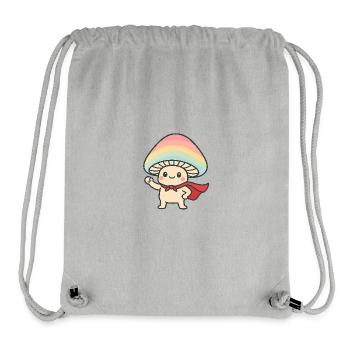 Mushroom Superhelden Cartoon Design - Stanley/Stella recycelter Gym Bag - Grau meliert - Vorne