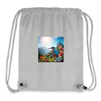 Königsfisch­er im Blumenparadies - Stanley/Stella recycelter Gym Bag - Grau meliert - Vorne