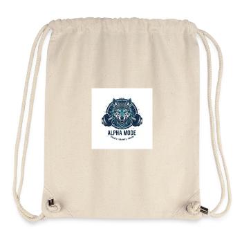 ALPHA_MODE_WOLF - Stanley/Stella recycelter Gym Bag - Naturweiß - Vorne