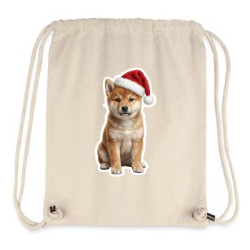 Shiba-Inu Puppy - Wuffi Noël - Sac à cordon recyclé Stanley/Stella - blanc naturel - Devant