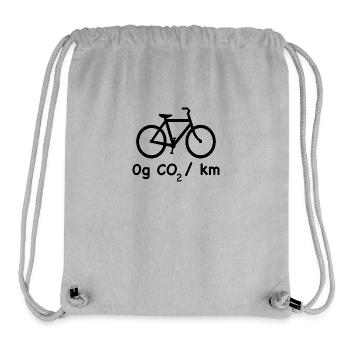 Bicycle is cool - 0g CO2 per kilometer - Stanley/Stella Recycled Gym Bag - heather grey - Front