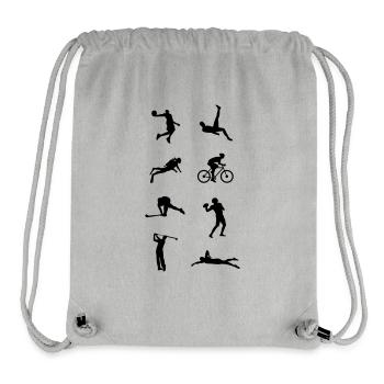 Sportarten Geschenk - Stanley/Stella recycelter Gym Bag - Grau meliert - Vorne