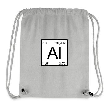 AI Aluminium Periodensystem Stil Design - Stanley/Stella recycelter Gym Bag - Grau meliert - Vorne