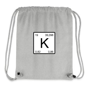 Potassium K Element Minimal Chemistry - Stanley/Stella Recycled Gym Bag - heather grey - Front